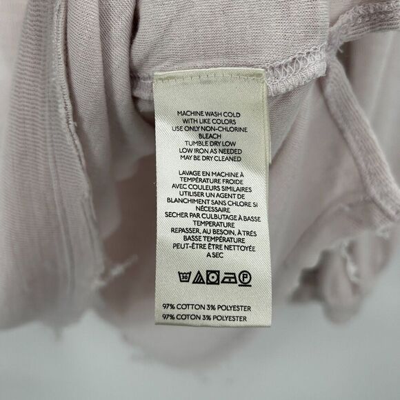 FREE PEOPLE We The Free Light Blush Pink Puff Sleeve Oversized Shirt Size Medium - Picture 9 of 9